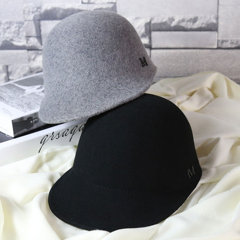 M pure wool baseball cap equestrian hat knight hat men and women winter peaked woolen hat