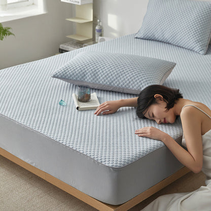 Cooling mat summer three piece set ice silk mat summer air conditioning mat bed sheet style