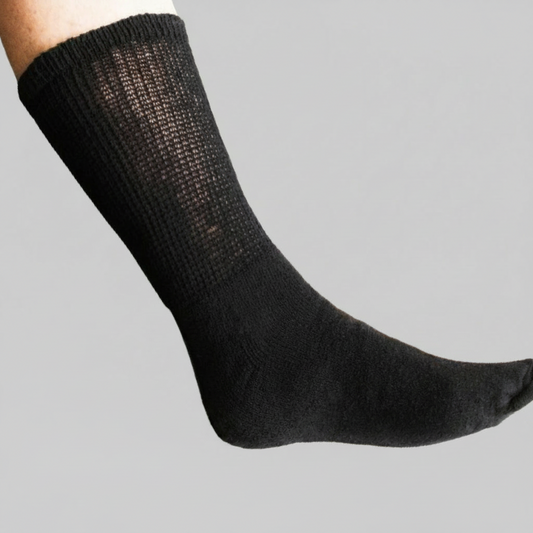 Men's Cotton Diabetic Crew Socks (6 Pair)