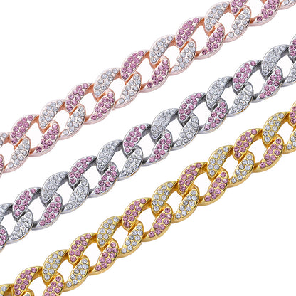 Fancy Mixed Diamonds Necklaces Jewelry Hip Hop Necklaces Cuban Chains Women's Necklaces Hip Hop Accessories