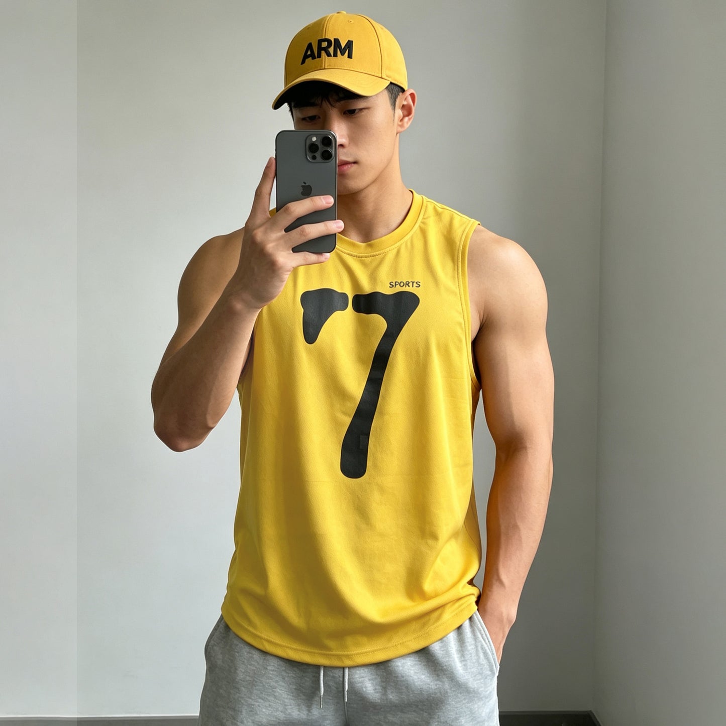 Summer Men's Quick-Dry Fitness Sleeveless Vest, Breathable Sport Tank Top, Muscular Training Streetwear, Loose Moisture-Wicking Workout Shirt