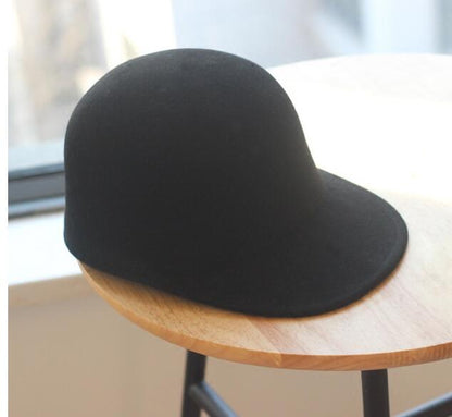 M pure wool baseball cap equestrian hat knight hat men and women winter peaked woolen hat