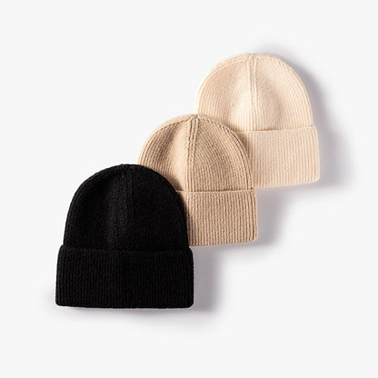 Hat women autumn and winter fashion hat outdoor knitted hat women warm winter men's woolen hat wholesale custom