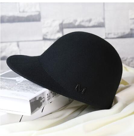 M pure wool baseball cap equestrian hat knight hat men and women winter peaked woolen hat