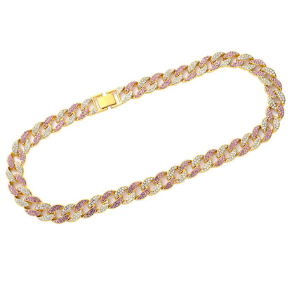Fancy Mixed Diamonds Necklaces Jewelry Hip Hop Necklaces Cuban Chains Women's Necklaces Hip Hop Accessories
