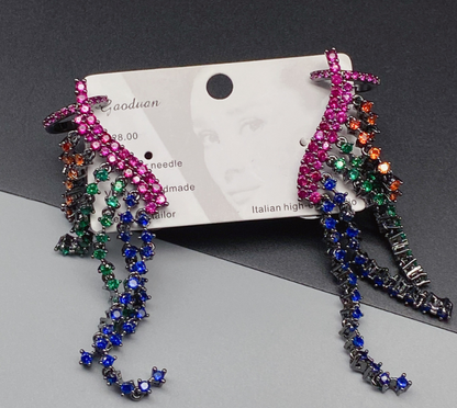 Vintage Rainbow Tassel Earring for Women