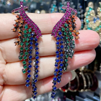 Vintage Rainbow Tassel Earring for Women