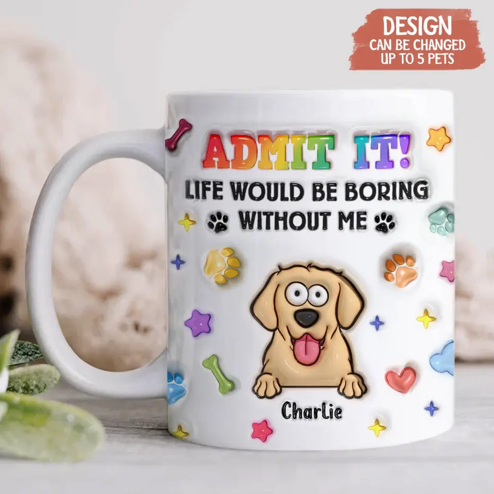 Personalized Dog Cat 3D Inflated Effect Coffee Mug