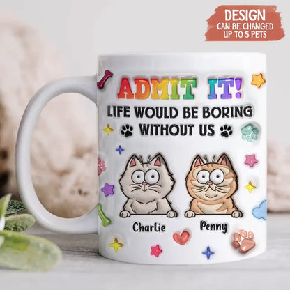 Personalized Dog Cat 3D Inflated Effect Coffee Mug