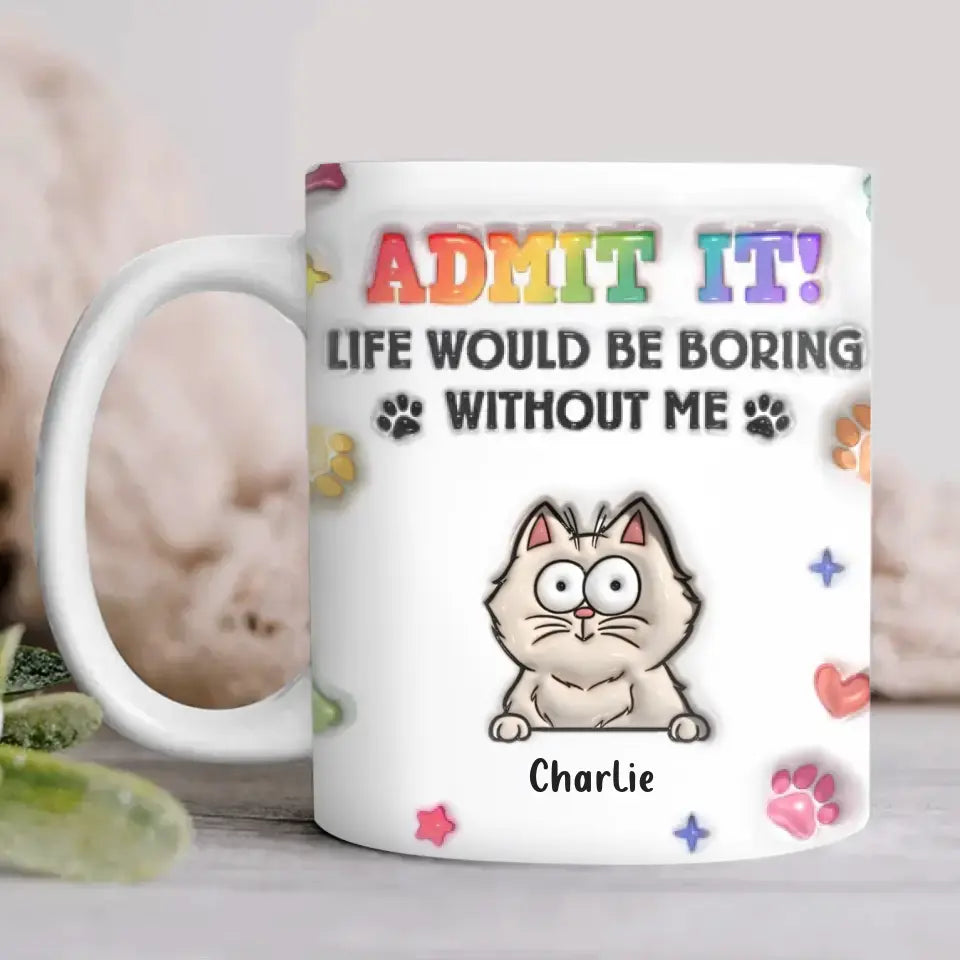 Personalized Dog Cat 3D Inflated Effect Coffee Mug