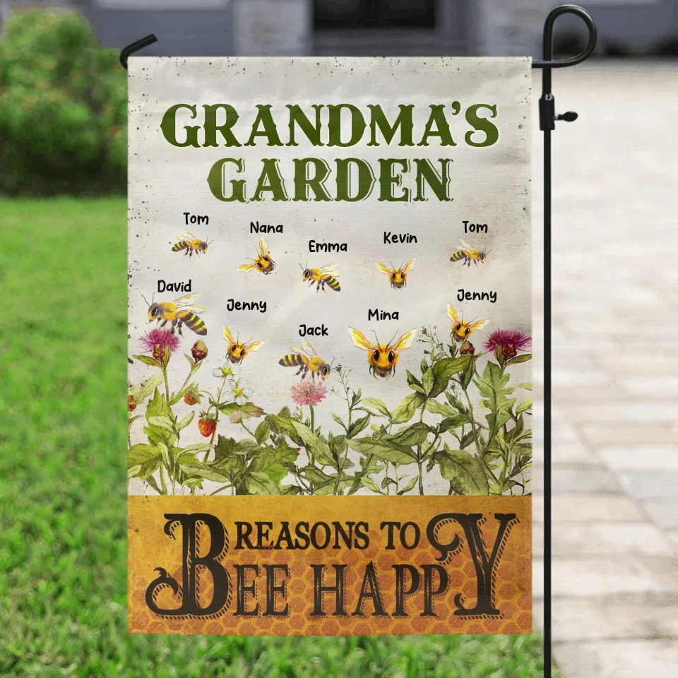 Personalized Grandma's Garden Flag Sign