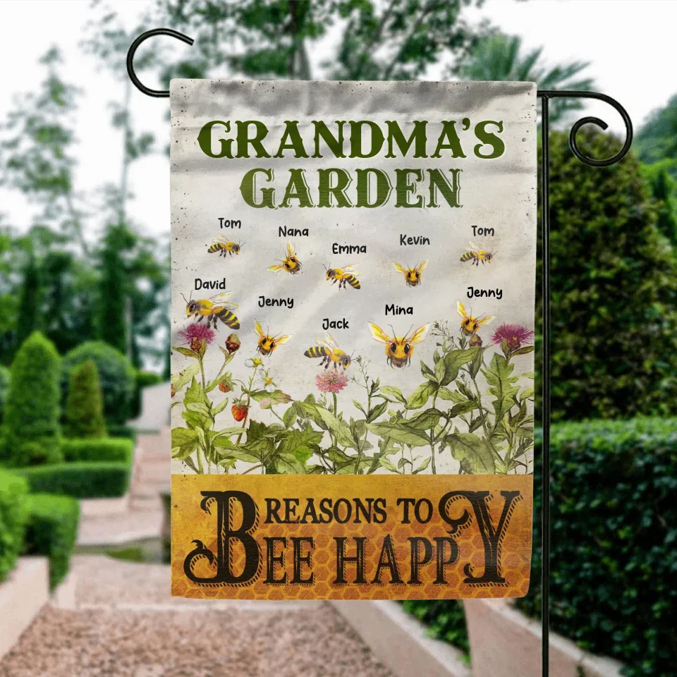 Personalized Grandma's Garden Flag Sign