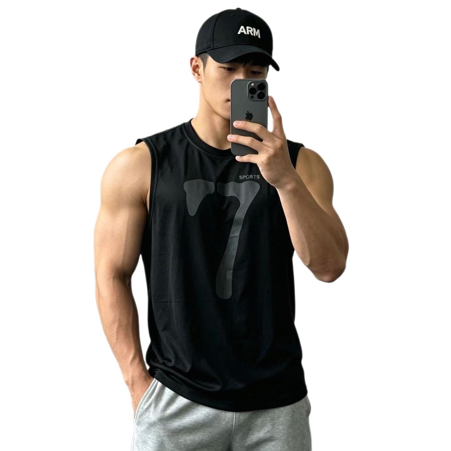 Summer Men's Quick-Dry Fitness Sleeveless Vest, Breathable Sport Tank Top, Muscular Training Streetwear, Loose Moisture-Wicking Workout Shirt