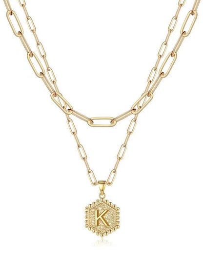 Beautiful Gold Layered Initial Necklaces (A-Z)