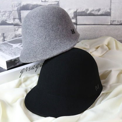 M pure wool baseball cap equestrian hat knight hat men and women winter peaked woolen hat