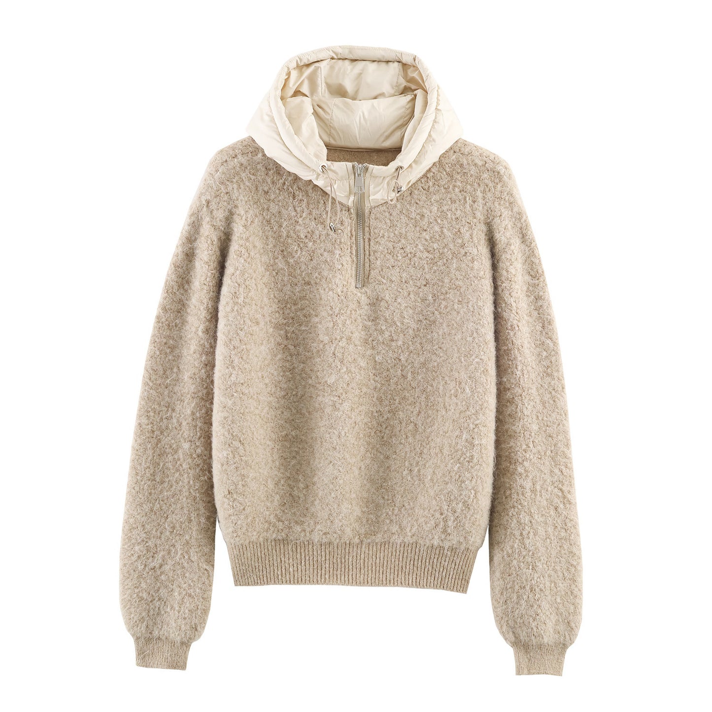 Circular woolen patchwork hat knitted jacket