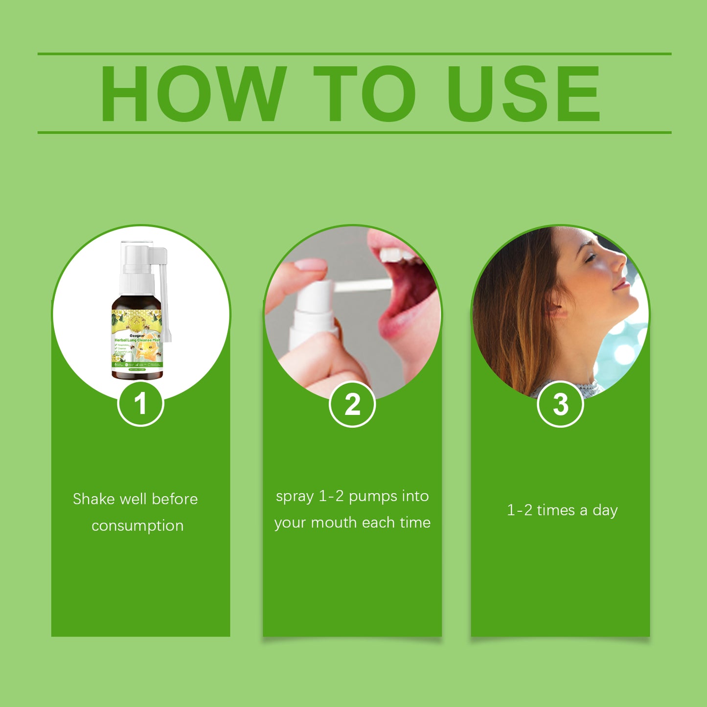 Herbal Lung Cleanse Mist, Herbal Lung-Clearing Pharyngonasal Spray Throat Refreshing Care Liquid Spray