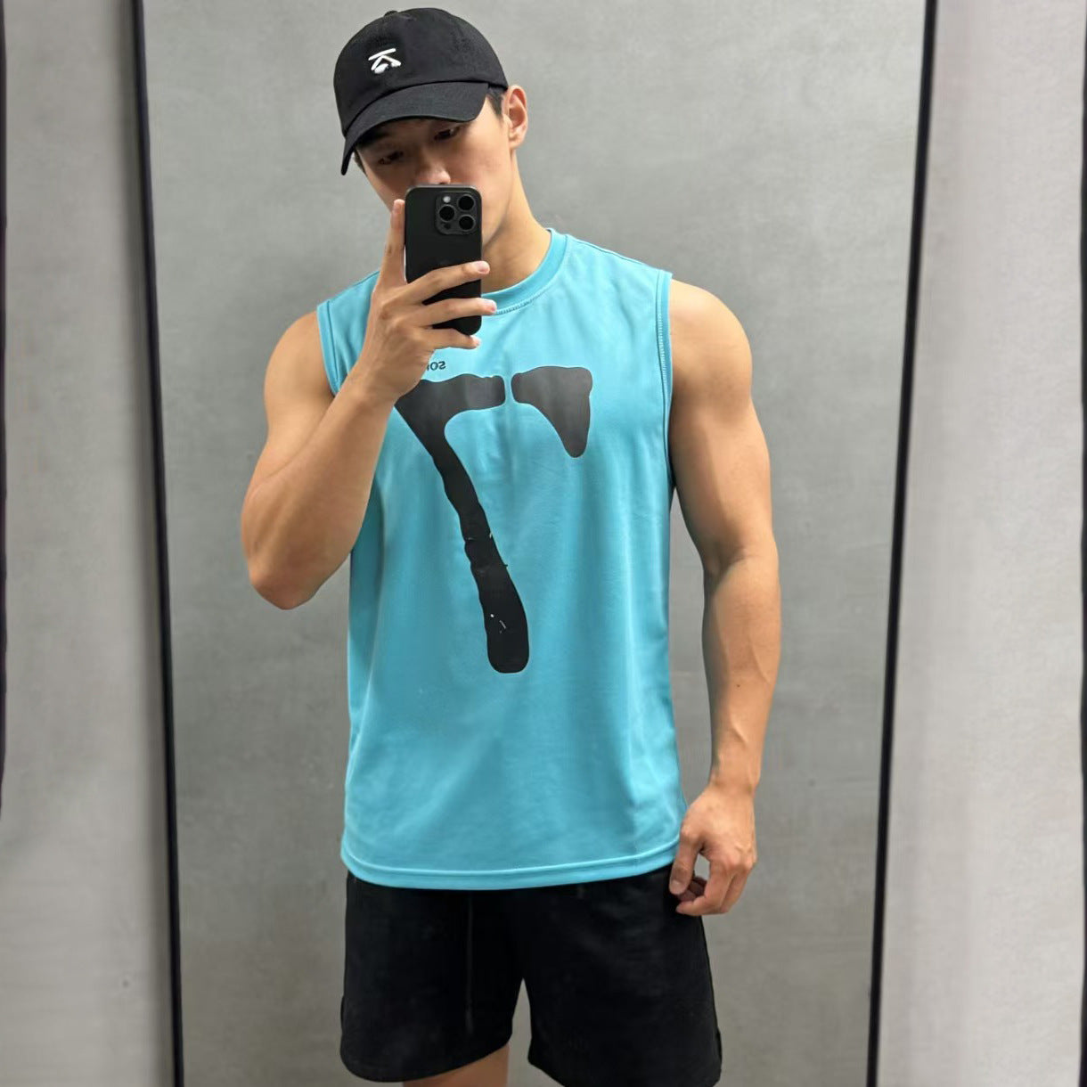 Summer Men's Quick-Dry Fitness Sleeveless Vest, Breathable Sport Tank Top, Muscular Training Streetwear, Loose Moisture-Wicking Workout Shirt
