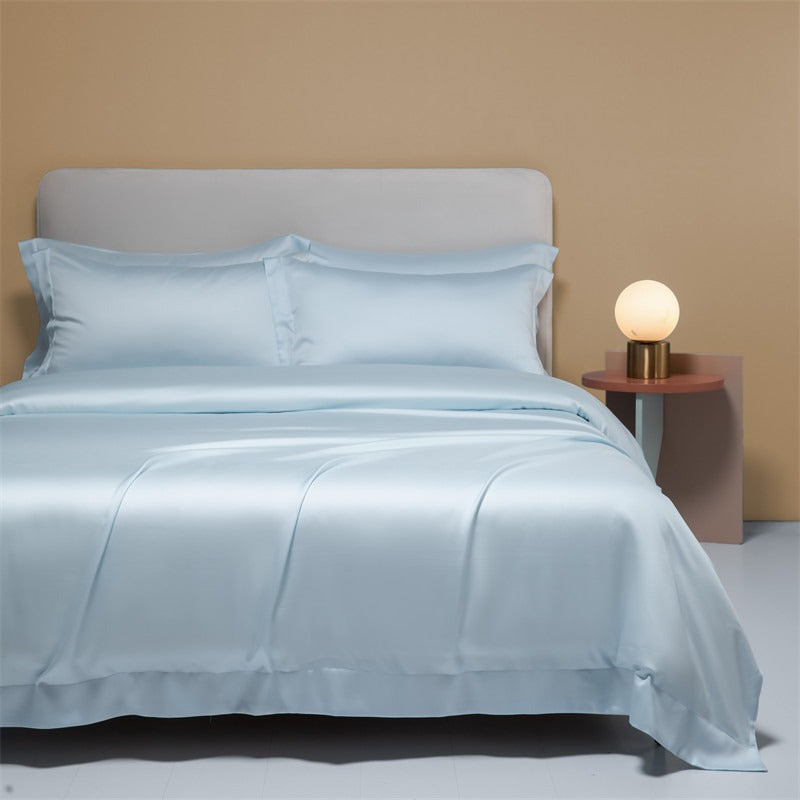 120 Lanjing Heavenly Silk Bedding Set with Four Pieces of Ice Silk Bed Sheet and Duvet Cover