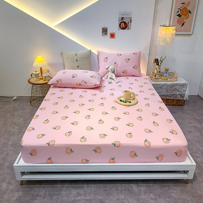 Cotton Elastic Bed Sheet Geometric Printed Fitted Sheet Elastic Bed Linen Mattress Cover Queen King Size bedding set Bedspread