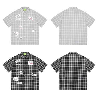 Plaid shirt T-shirt