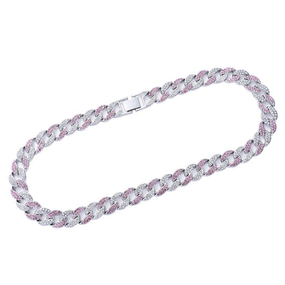 Fancy Mixed Diamonds Necklaces Jewelry Hip Hop Necklaces Cuban Chains Women's Necklaces Hip Hop Accessories