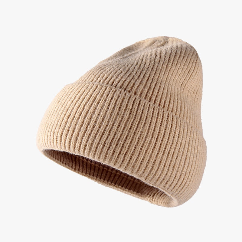 Hat women autumn and winter fashion hat outdoor knitted hat women warm winter men's woolen hat wholesale custom