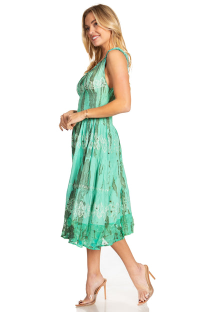 Women's Off The Shoulder Smock Ruffle Midi Dress