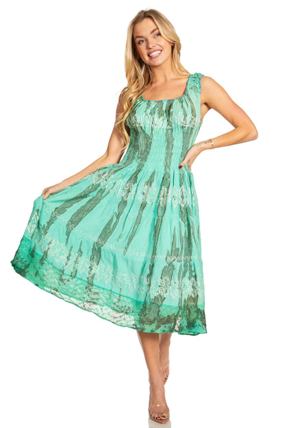 Women's Off The Shoulder Smock Ruffle Midi Dress