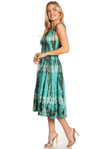 Women's Off The Shoulder Smock Ruffle Midi Dress