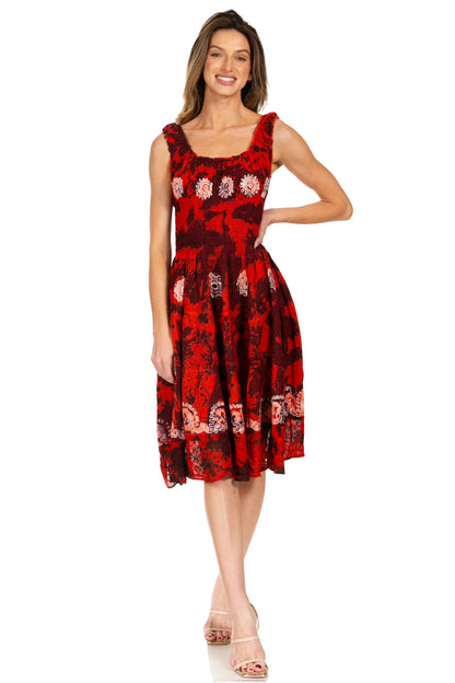 Women's Off The Shoulder Smock Ruffle Midi Dress