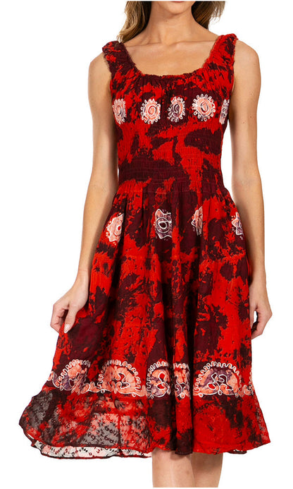 Women's Off The Shoulder Smock Ruffle Midi Dress
