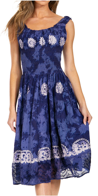 Women's Off The Shoulder Smock Ruffle Midi Dress