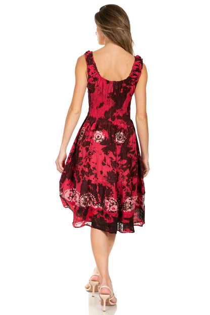 Women's Off The Shoulder Smock Ruffle Midi Dress