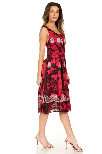 Women's Off The Shoulder Smock Ruffle Midi Dress