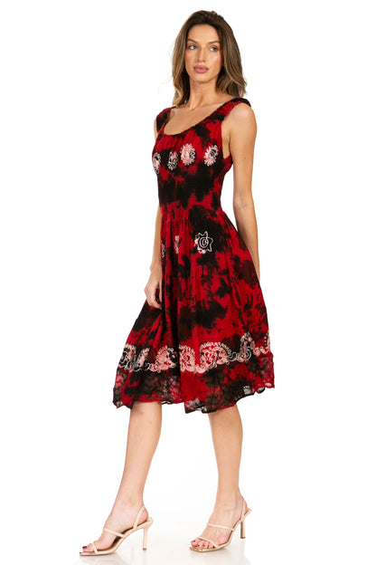 Women's Off The Shoulder Smock Ruffle Midi Dress