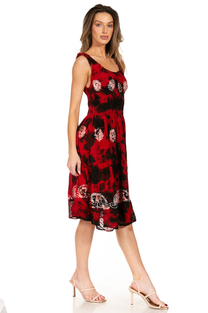 Women's Off The Shoulder Smock Ruffle Midi Dress