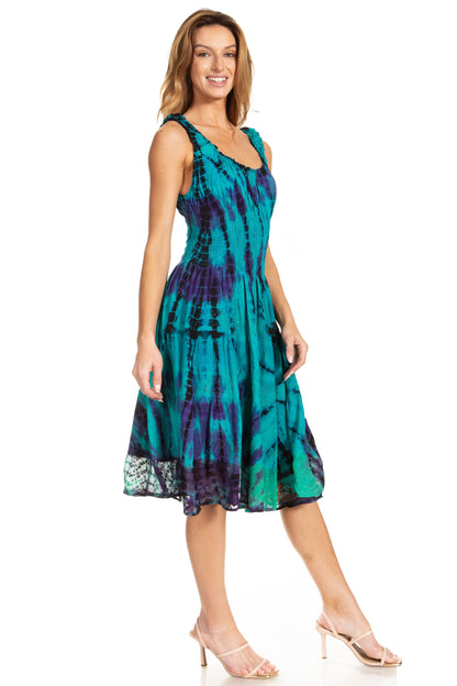 Women's Off The Shoulder Smock Ruffle Midi Dress