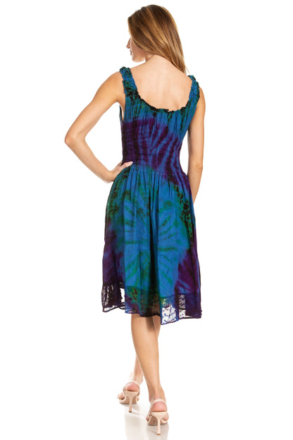 Women's Off The Shoulder Smock Ruffle Midi Dress
