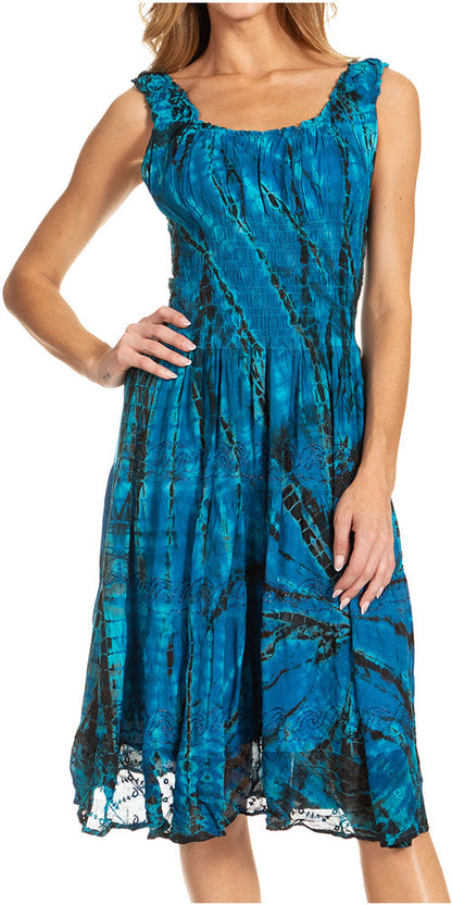 Women's Off The Shoulder Smock Ruffle Midi Dress