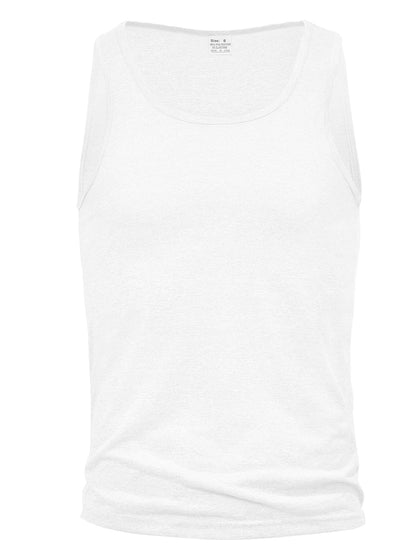 Fitness Style Solid Color Sleeveless Tank Top for Men, Casual Breathable Gym Workout Training Summer Wear