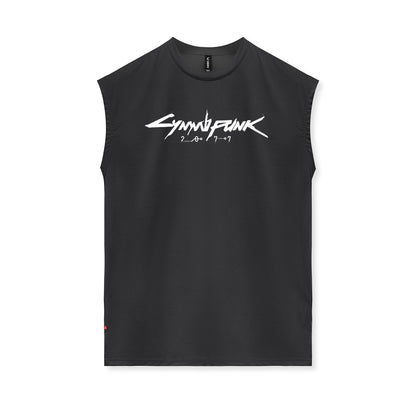 Cotton Dry-Fit Gym Fitness Sleeveless T-Shirt with Print DesignMen's Tank Top for Gaming Accessories