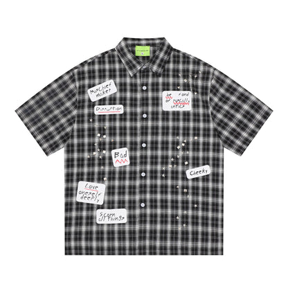 Plaid shirt T-shirt