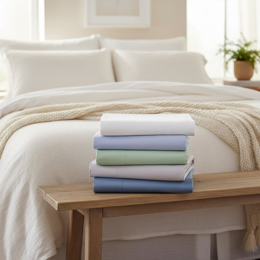Clean Design Home® 100% Cotton Sheet Set-Solid Color