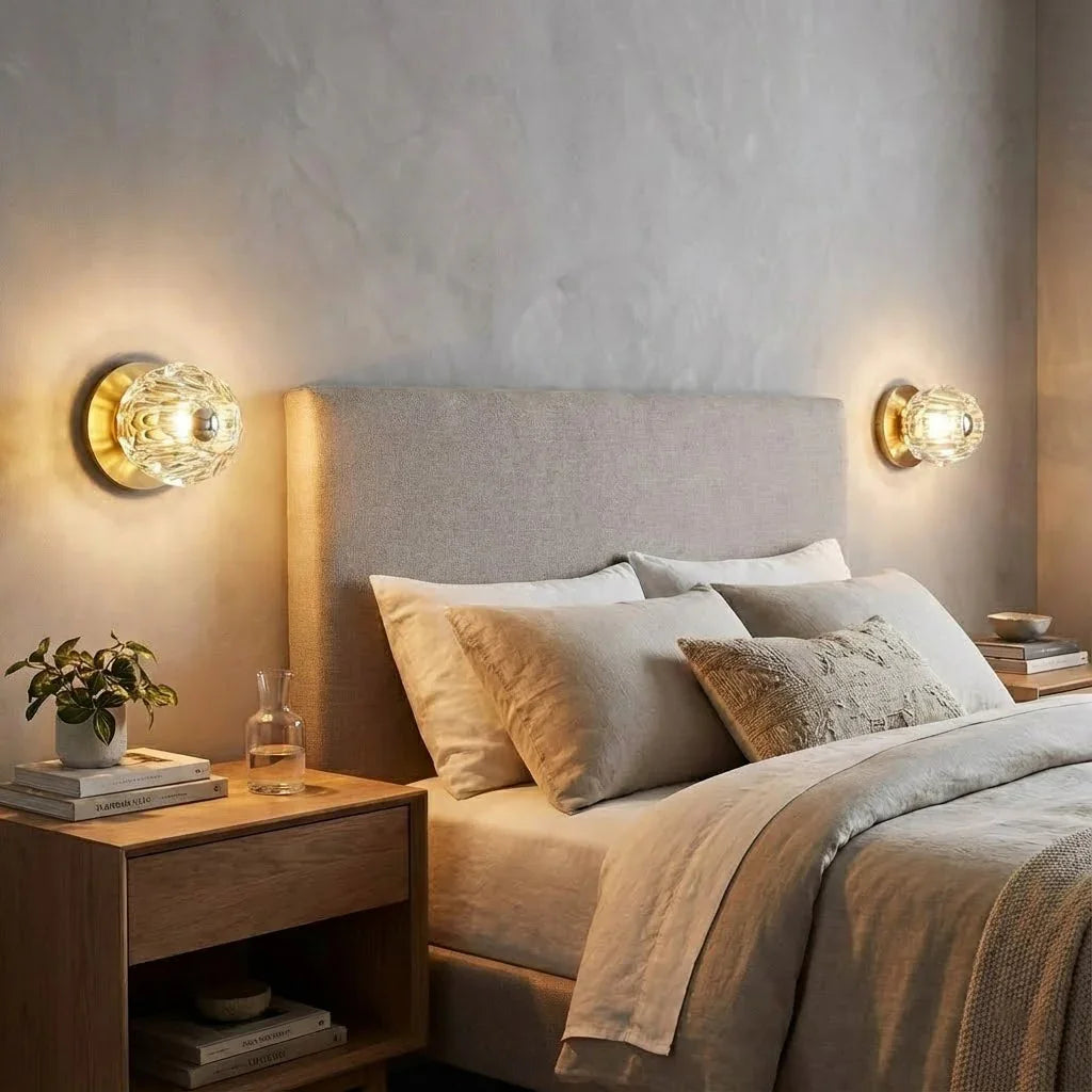 Mini Crystal Orb Bedside Wall Light