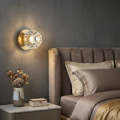 Mini Crystal Orb Bedside Wall Light