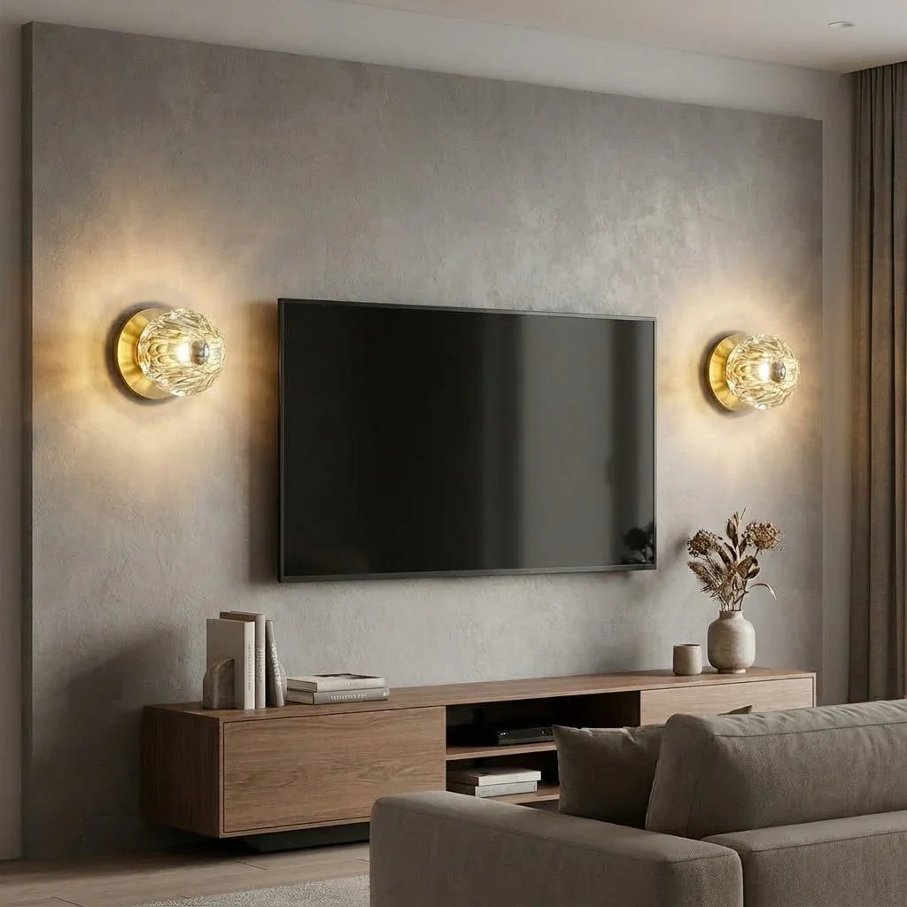 Mini Crystal Orb Bedside Wall Light