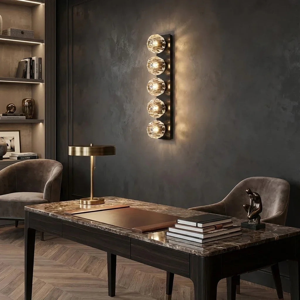 Mini Crystal Orb Bedside Wall Light