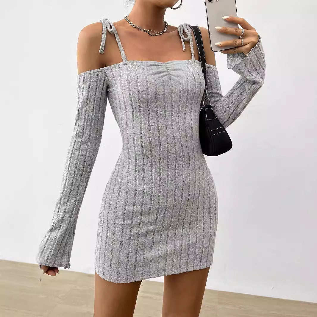 Women Clothing Adult Lady like Woman Lightly Mature Strap Sling Dress