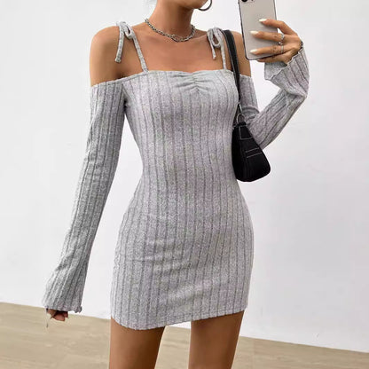 Women Clothing Adult Lady like Woman Lightly Mature Strap Sling Dress